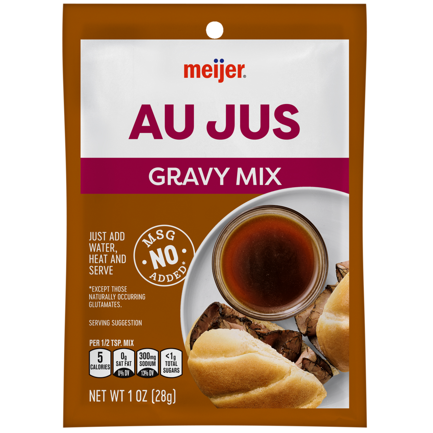 slide 1 of 2, Meijer Au Jus Gravy Mix, 1 oz