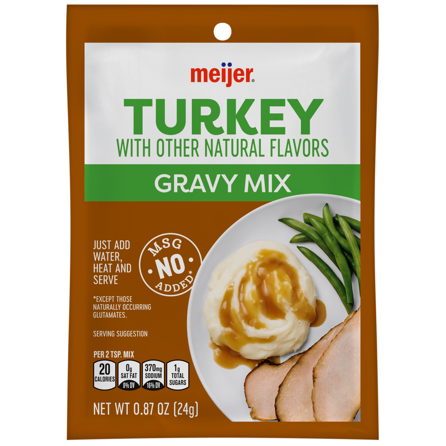 slide 1 of 2, Meijer Turkey Gravy Mix, 0.87 oz