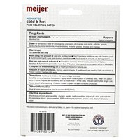 slide 2 of 5, Meijer Medicated Cold & Hot Pain Relief Patch, 5 ct