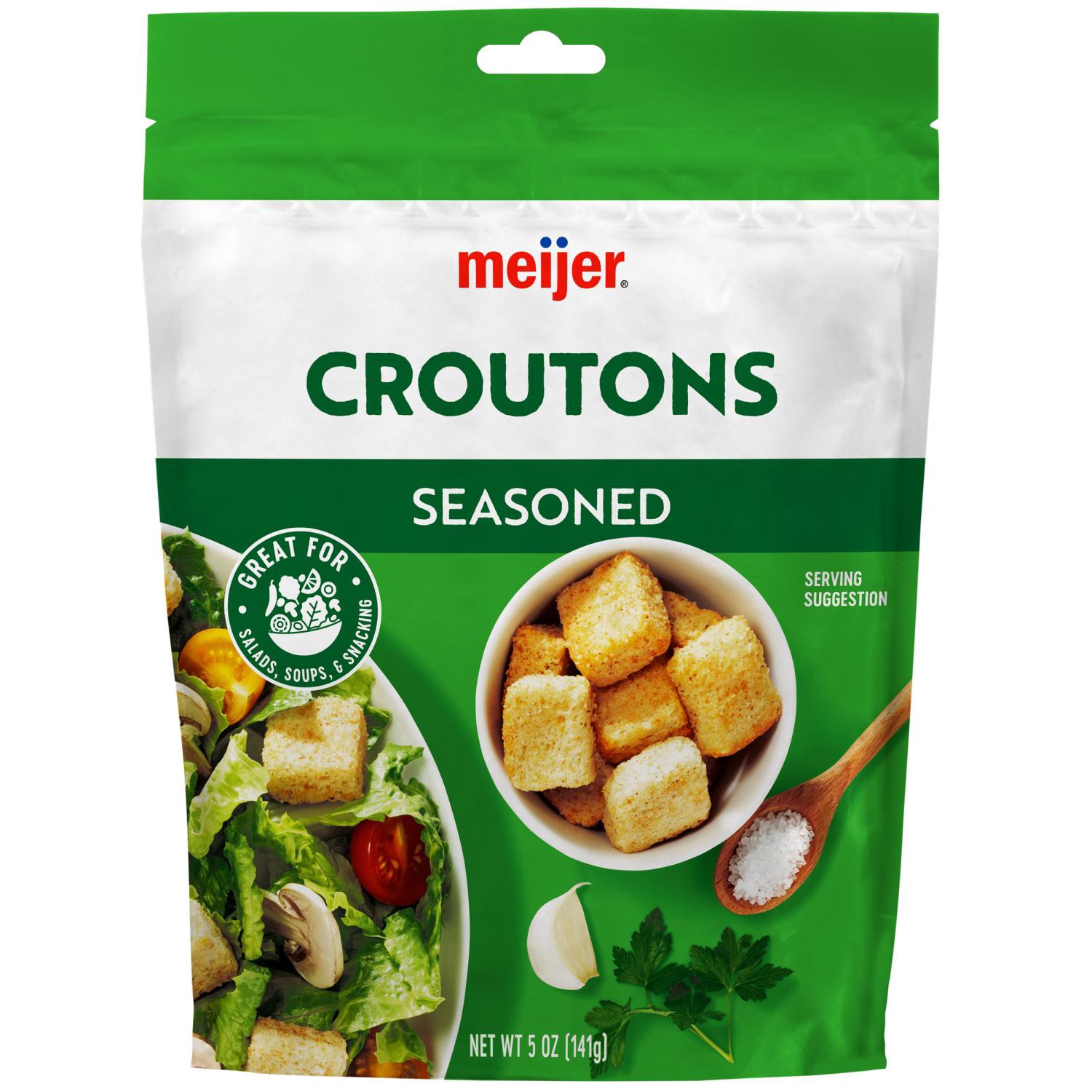 slide 1 of 2, Meijer Seasoned Croutons, 5 Oz, 5 oz