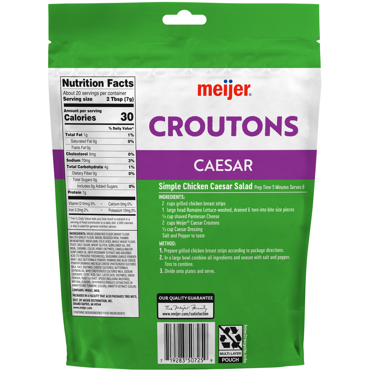 slide 2 of 2, Meijer Caesar Croutons, 5 oz