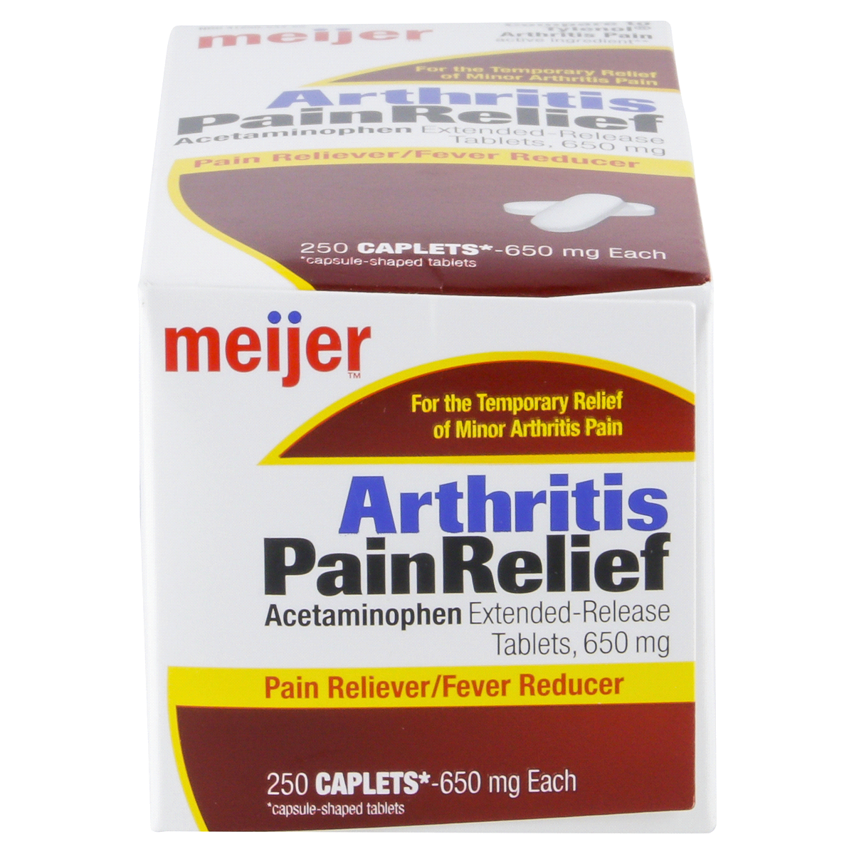 slide 2 of 6, Meijer Arthritis Pain Relief, Acetaminophen Extended-Release, 250 ct