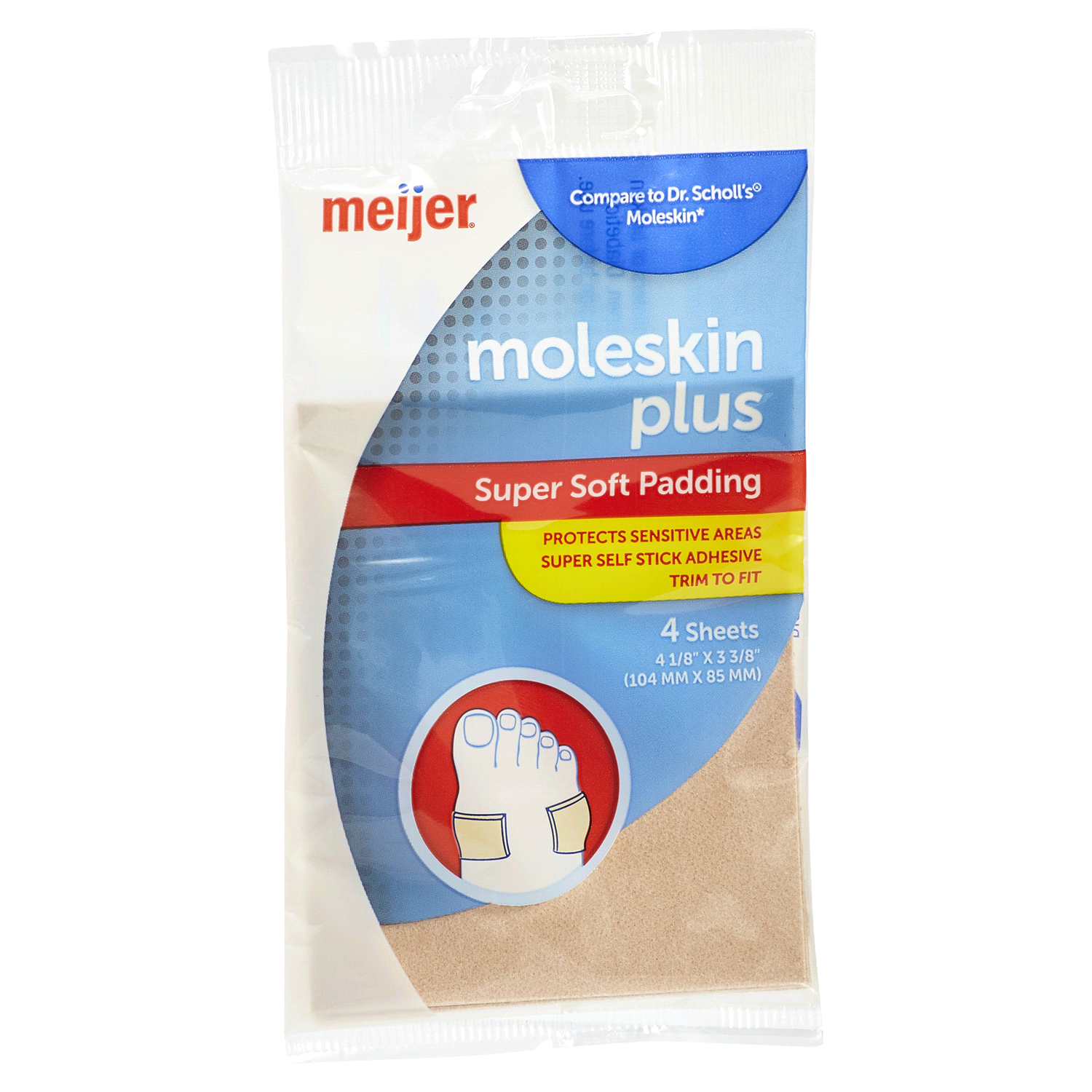 slide 4 of 5, Meijer Moleskin Plus, 4 ct