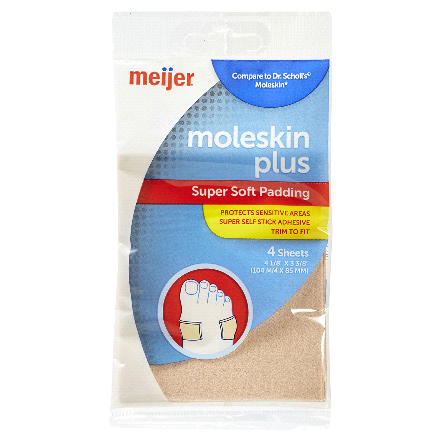 slide 1 of 5, Meijer Moleskin Plus, 4 ct