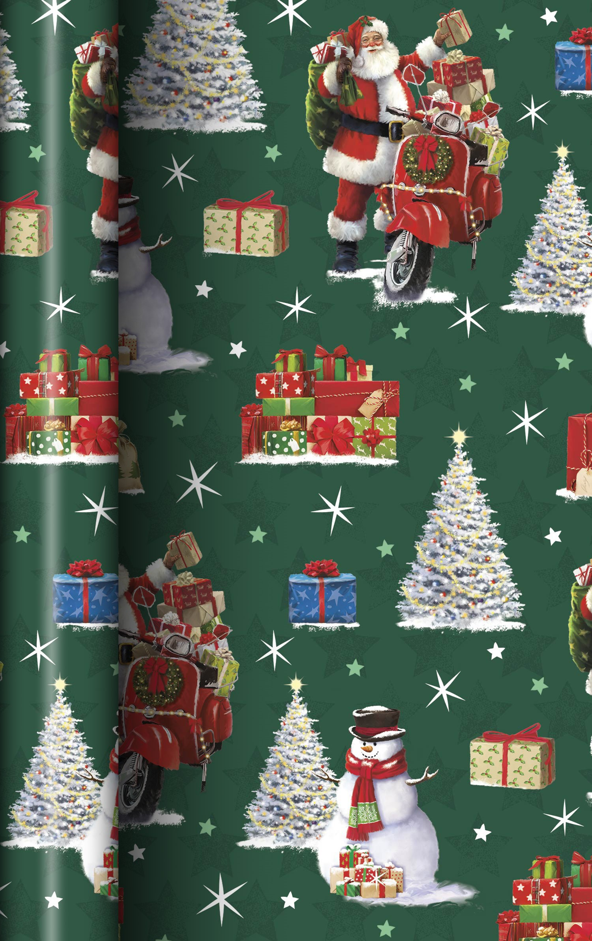 slide 1 of 1, December Home Roll Wrap Traditional Icon Medley 30in 45sqft, 1 ct