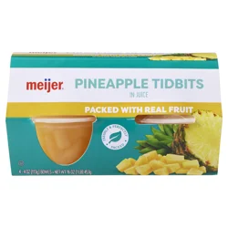 Meijer Pineapple Tidbits in Pineapple Juice, 4 Pack