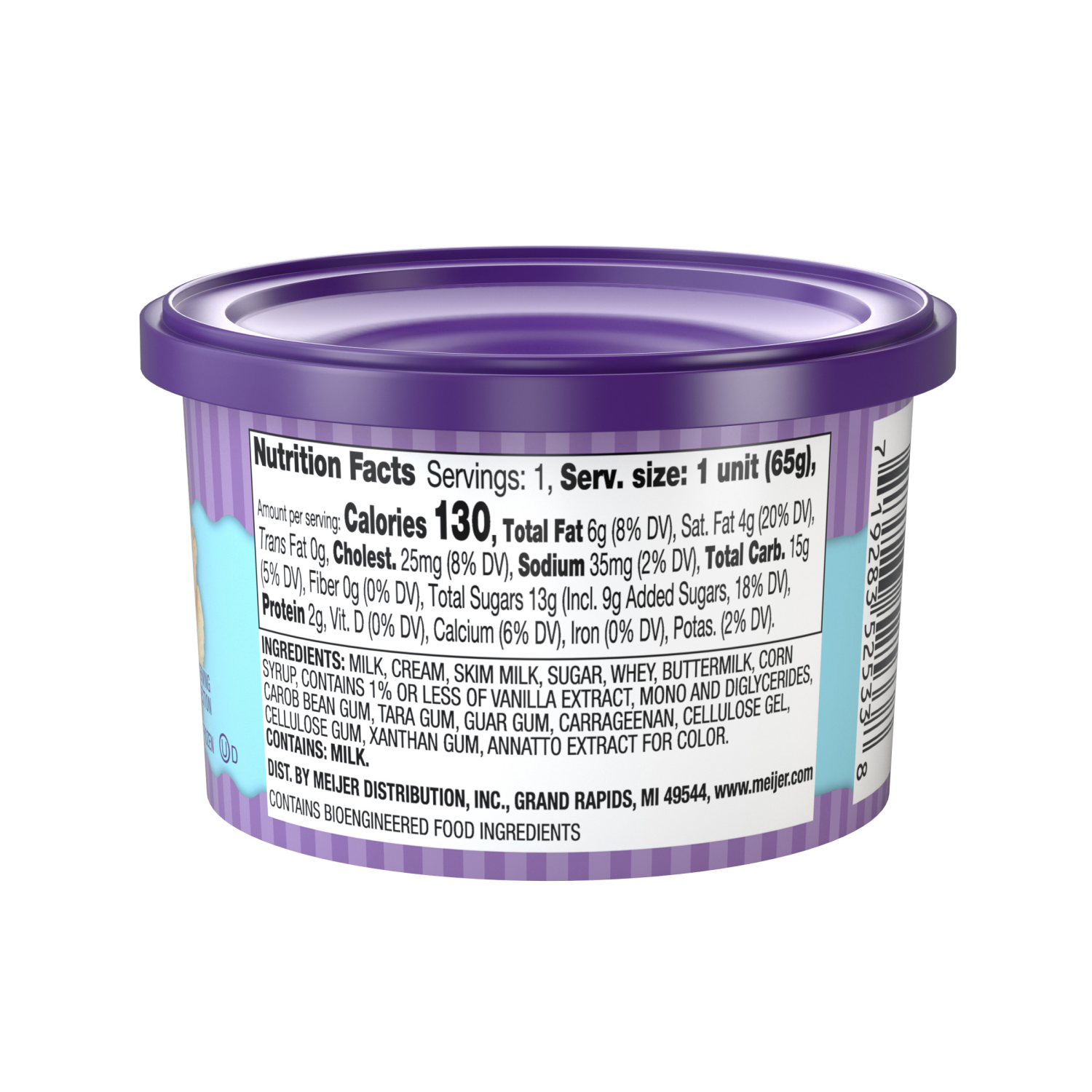 slide 2 of 3, Purple Cow Vanilla Ice Cream Cup, 4 oz, 4 oz