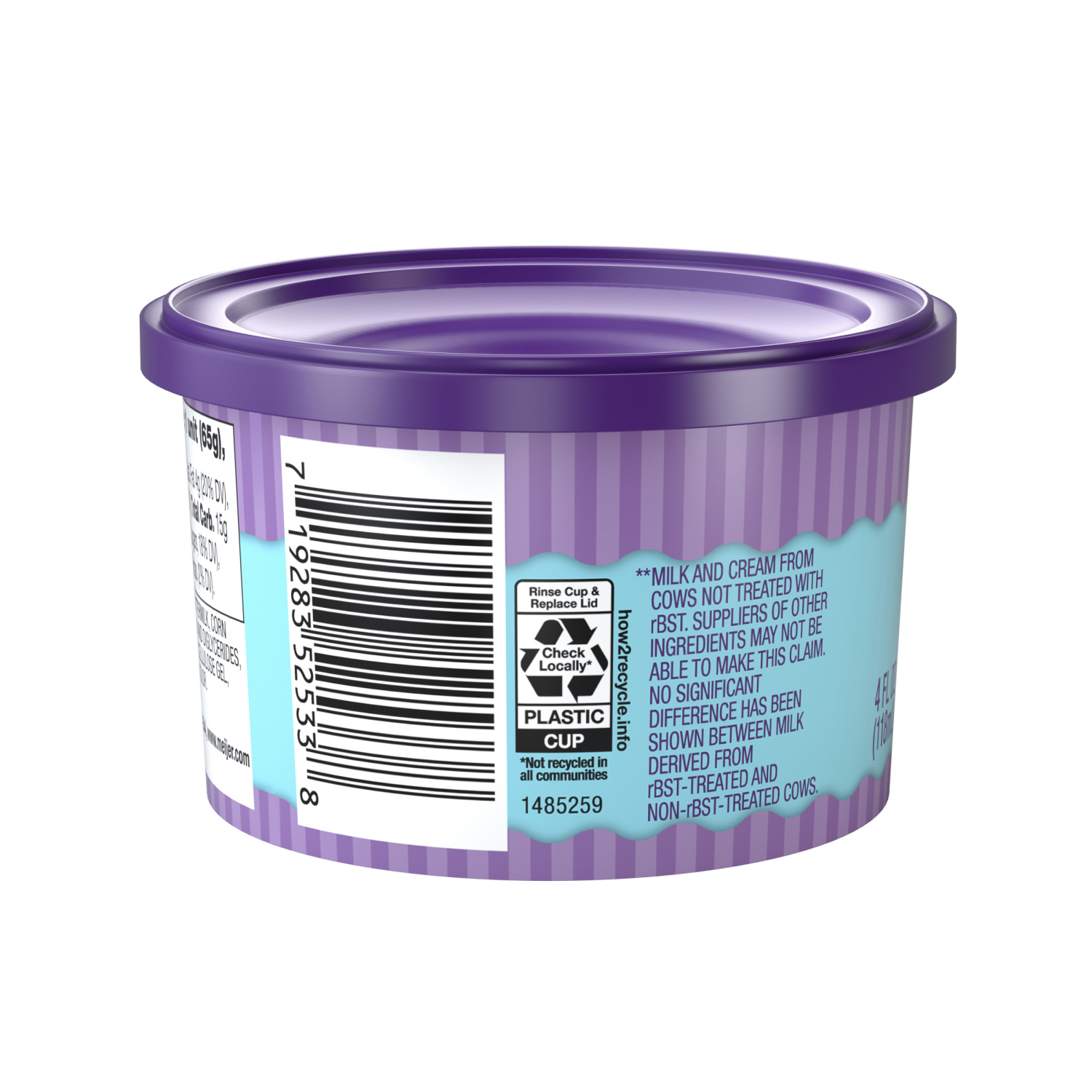 slide 3 of 3, Purple Cow Vanilla Ice Cream Cup, 4 oz, 4 oz