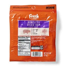 Diced Ham 8 Oz. Fully Cooked.