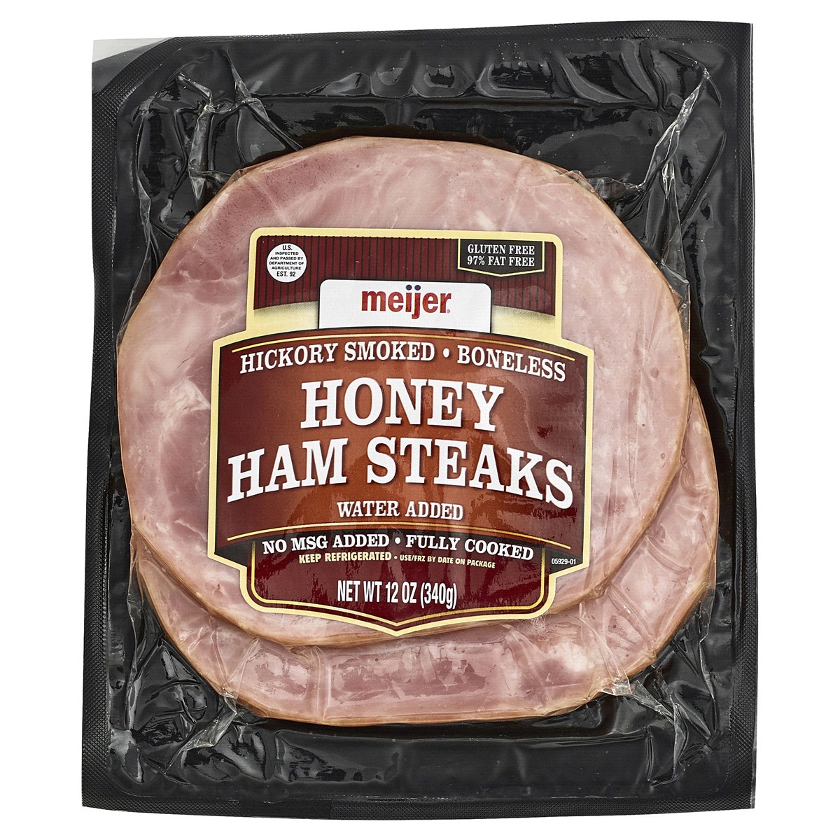 slide 1 of 5, Meijer Honey Ham Steaks, 12 oz