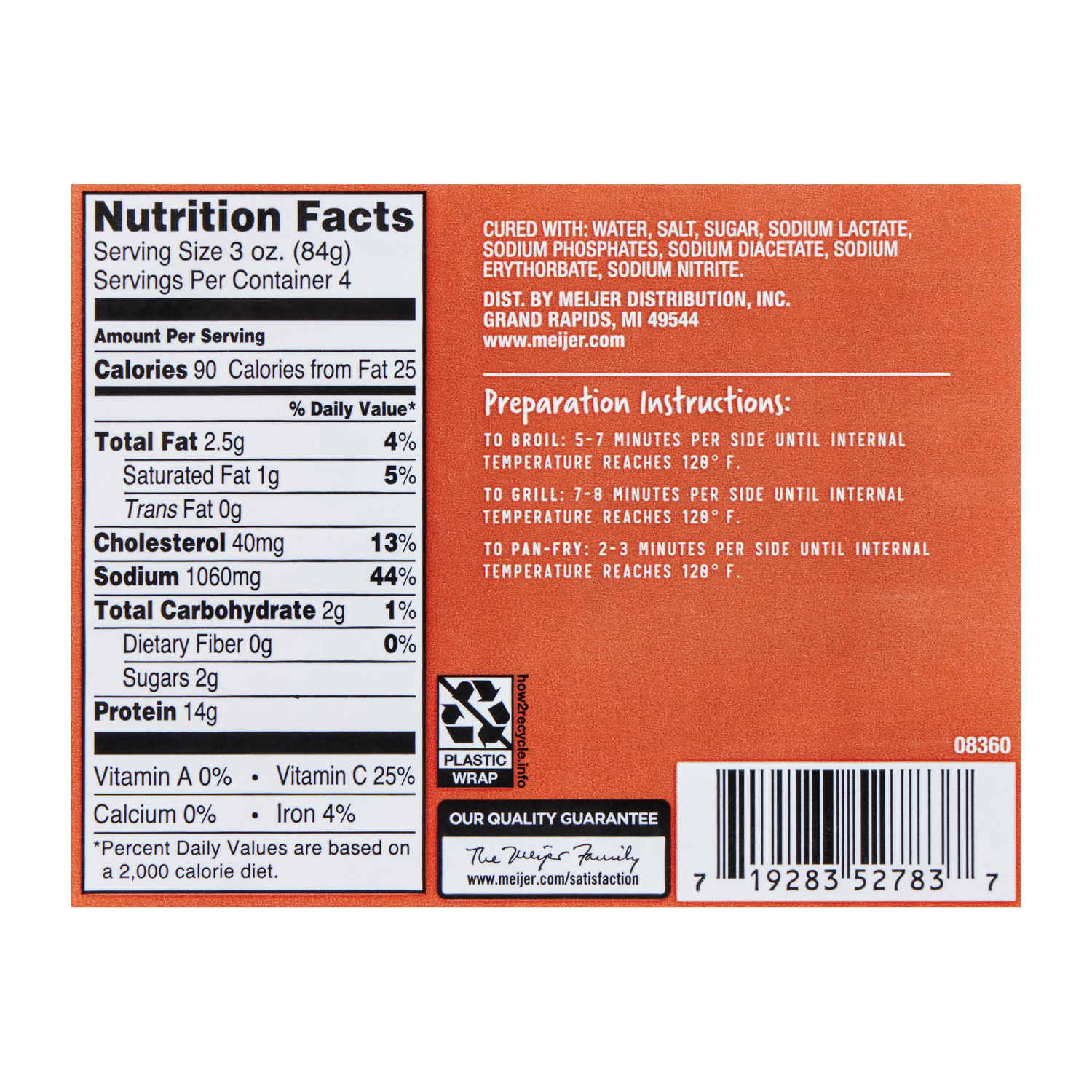 slide 2 of 2, Meijer Hickory Smoked Ham Steak, 12 oz