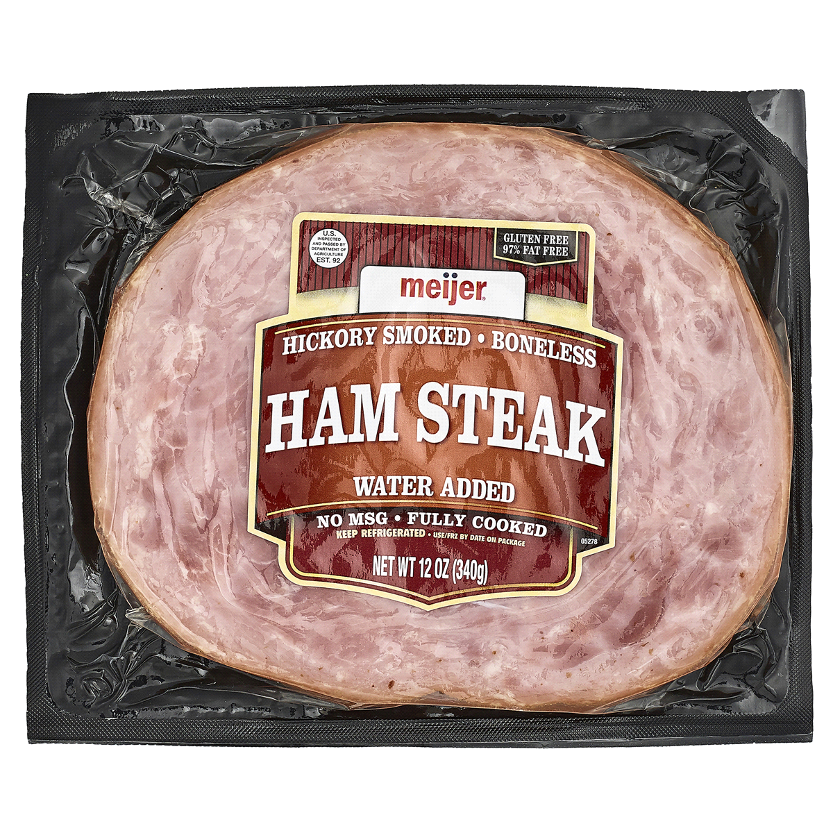 slide 1 of 5, Meijer Hickory Smoked Ham Steak, 12 oz, 12 oz