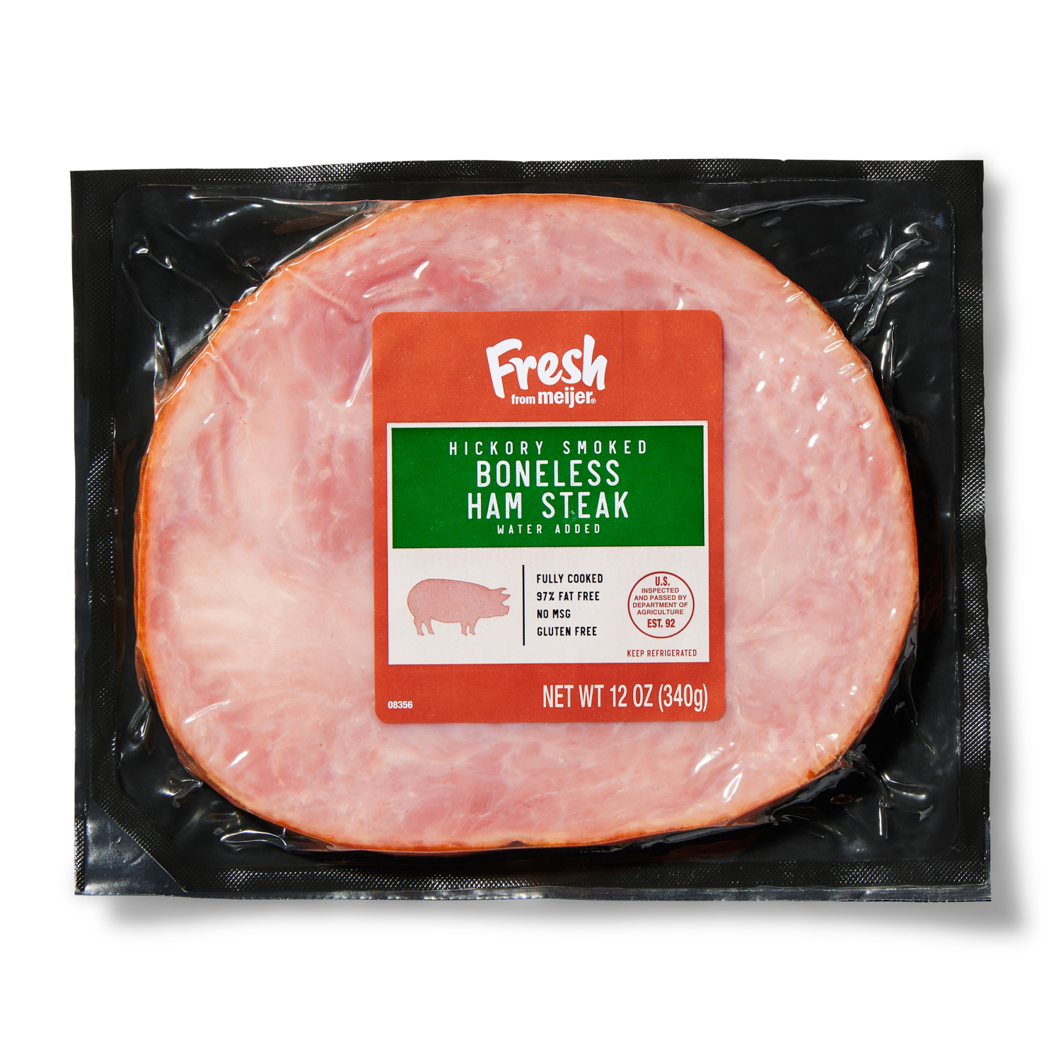 slide 1 of 2, Meijer Hickory Smoked Ham Steak, 12 oz