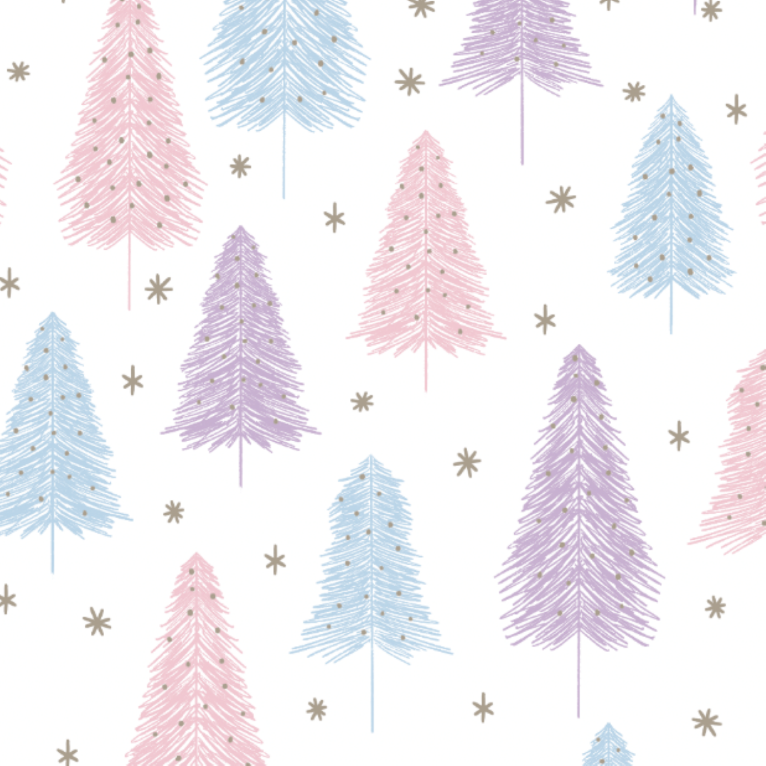 slide 1 of 1, December Home Roll Wrap Pearl Pastel Metallic Christmas Trees 40in 90sqft, 1 ct