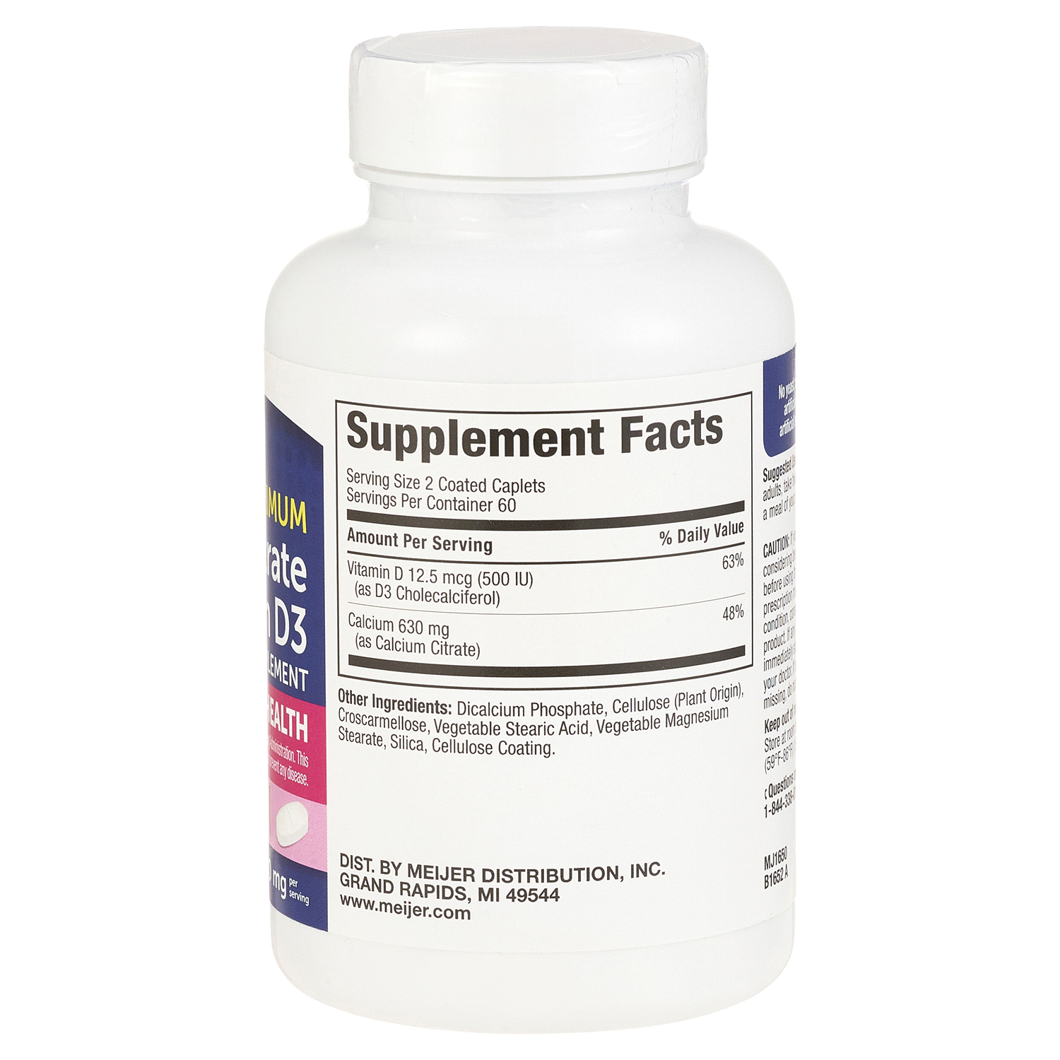 slide 2 of 2, Meijer Calcium Citrate + Vitamin D, 120 ct