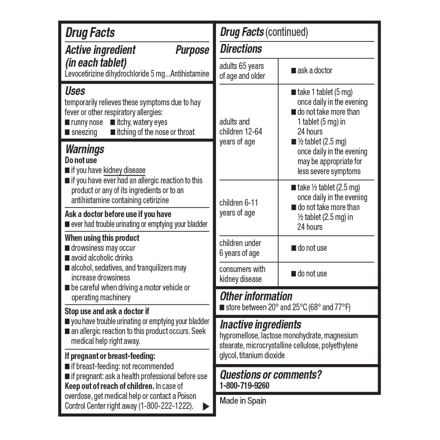 slide 2 of 7, Meijer Levocetirizine Dihydrochloride Tablets, 5 mg, All Day Allergy Relief, 35 ct, 5 mg, 35 ct