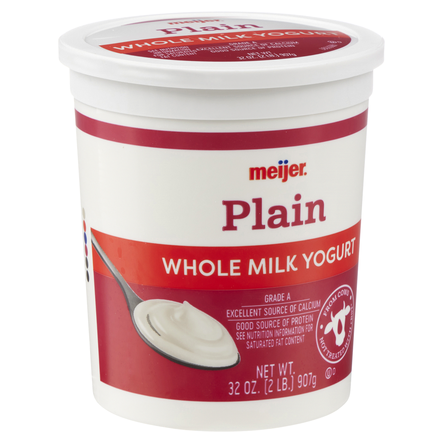 slide 4 of 5, Meijer Plain Whole Milk Yogurt - 32 oz, 32 oz