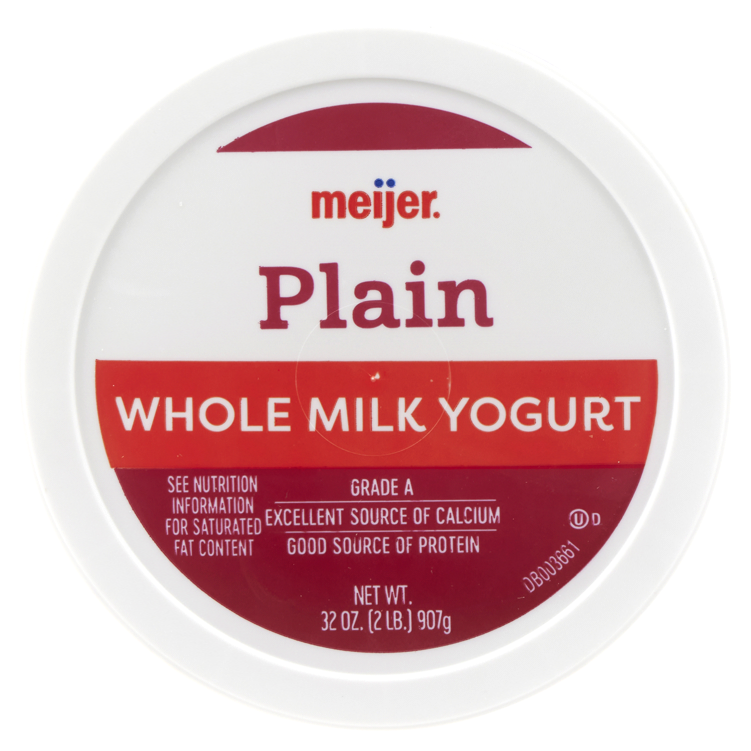 slide 5 of 5, Meijer Plain Whole Milk Yogurt - 32 oz, 32 oz