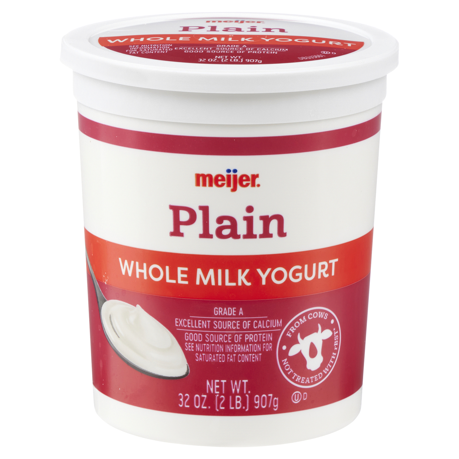 slide 1 of 5, Meijer Plain Whole Milk Yogurt - 32 oz, 32 oz