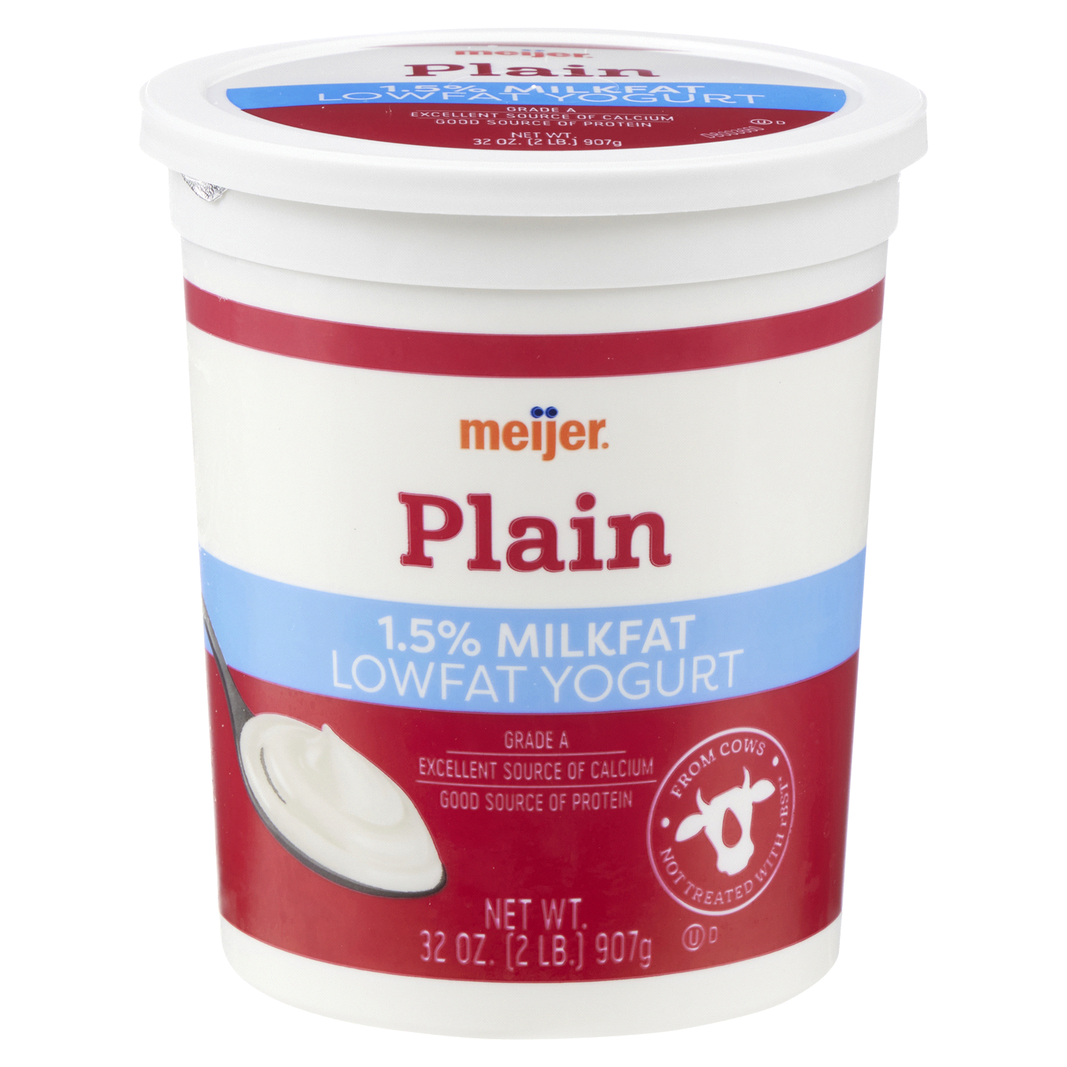 slide 1 of 5, Meijer Plain Lowfat Yogurt, 32 oz