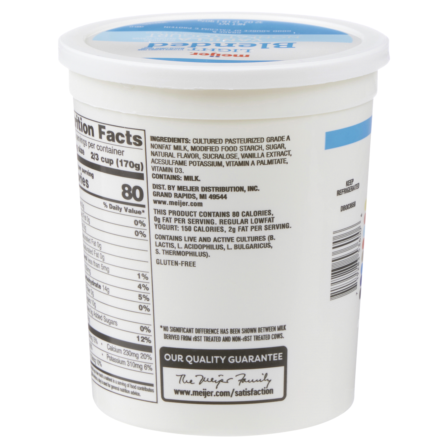 slide 2 of 5, Meijer Vanilla Light Yogurt, 32 oz