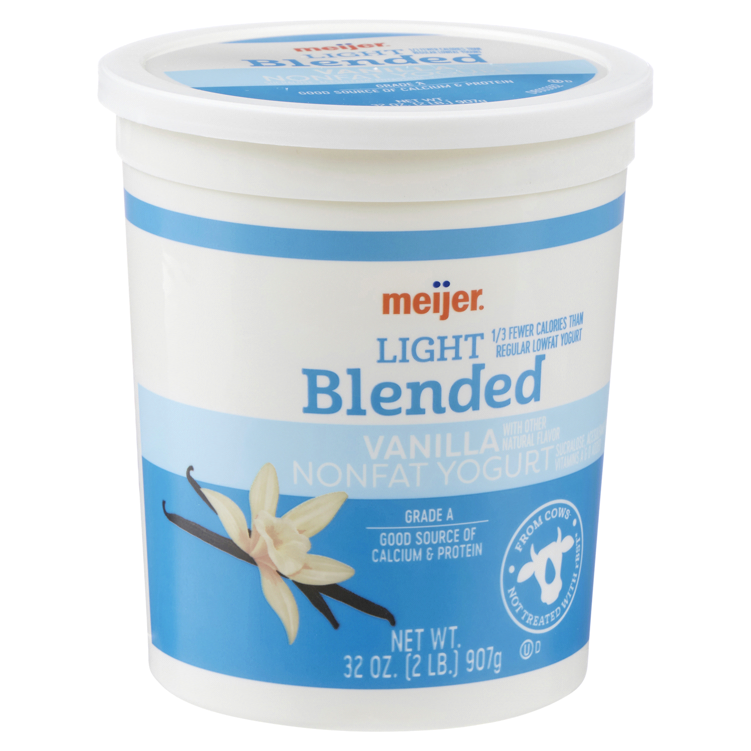 slide 4 of 5, Meijer Vanilla Light Yogurt, 32 oz