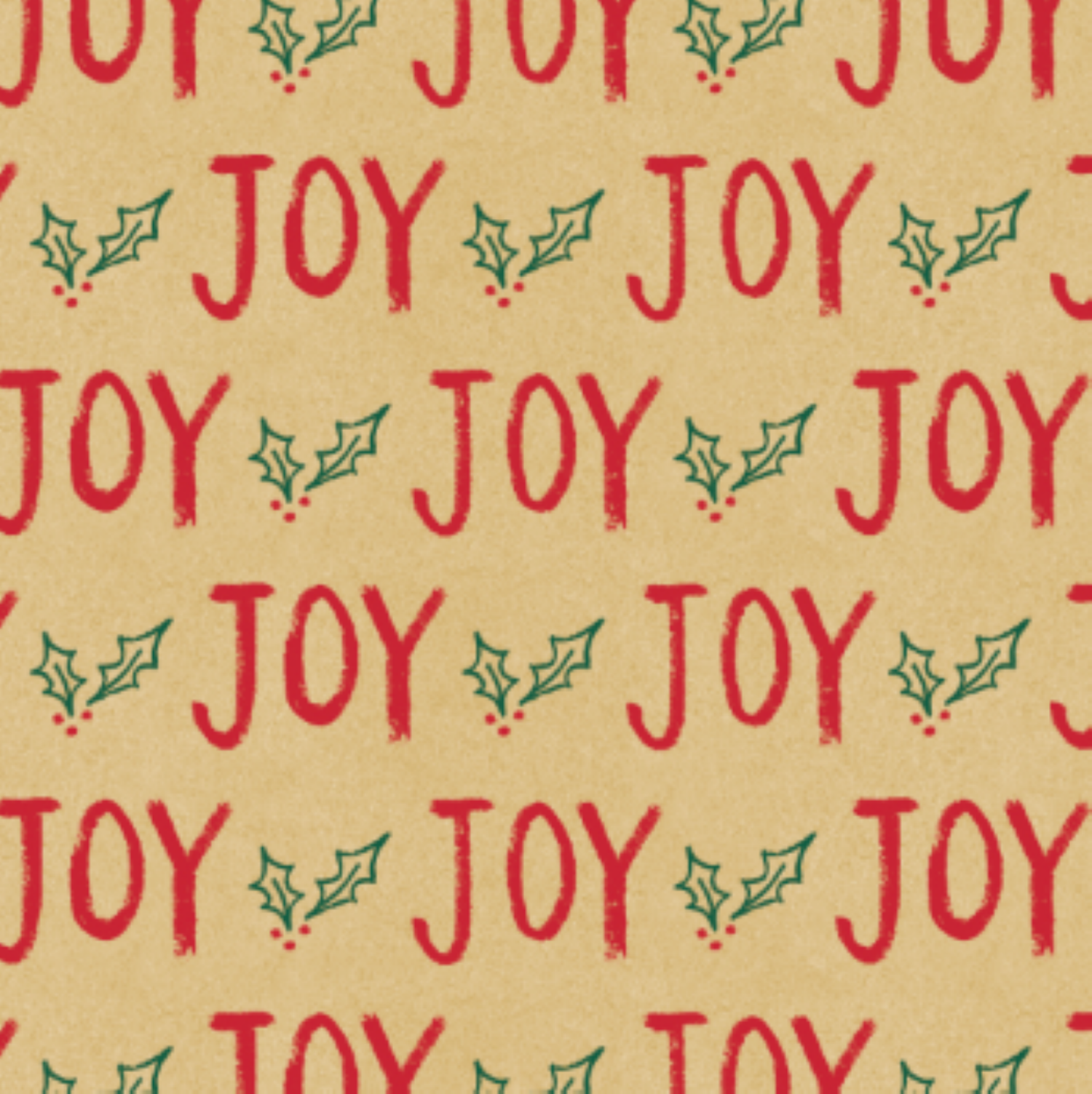 slide 1 of 1, December Home DH ROLL WRAP KRAFT BOTANICAL JOY & HOLLY 40IN 90SQFT, 1 ct