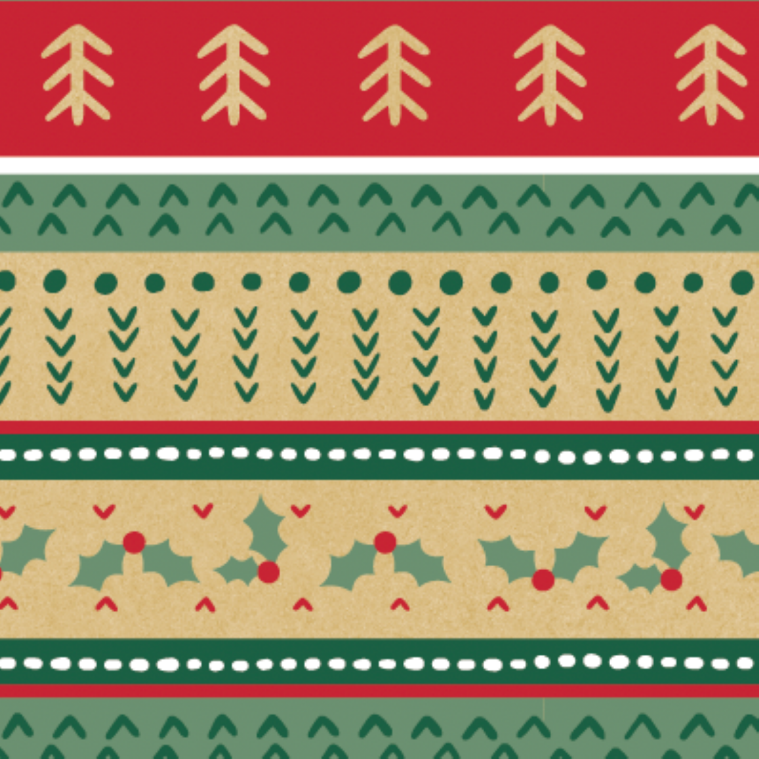 slide 1 of 1, December Home Roll Wrap Fair Isle Stripe 40in 90sqft, 1 ct