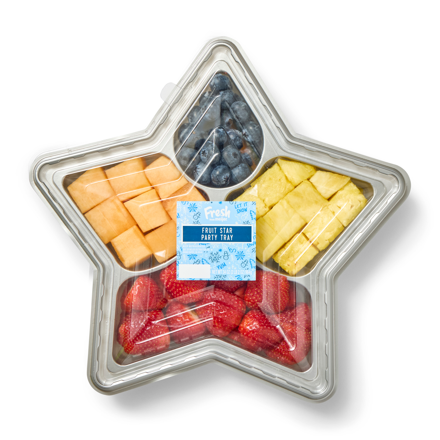 slide 1 of 3, Fresh From Meijer Fruit Star Party Tray, 34 Oz, 34 oz