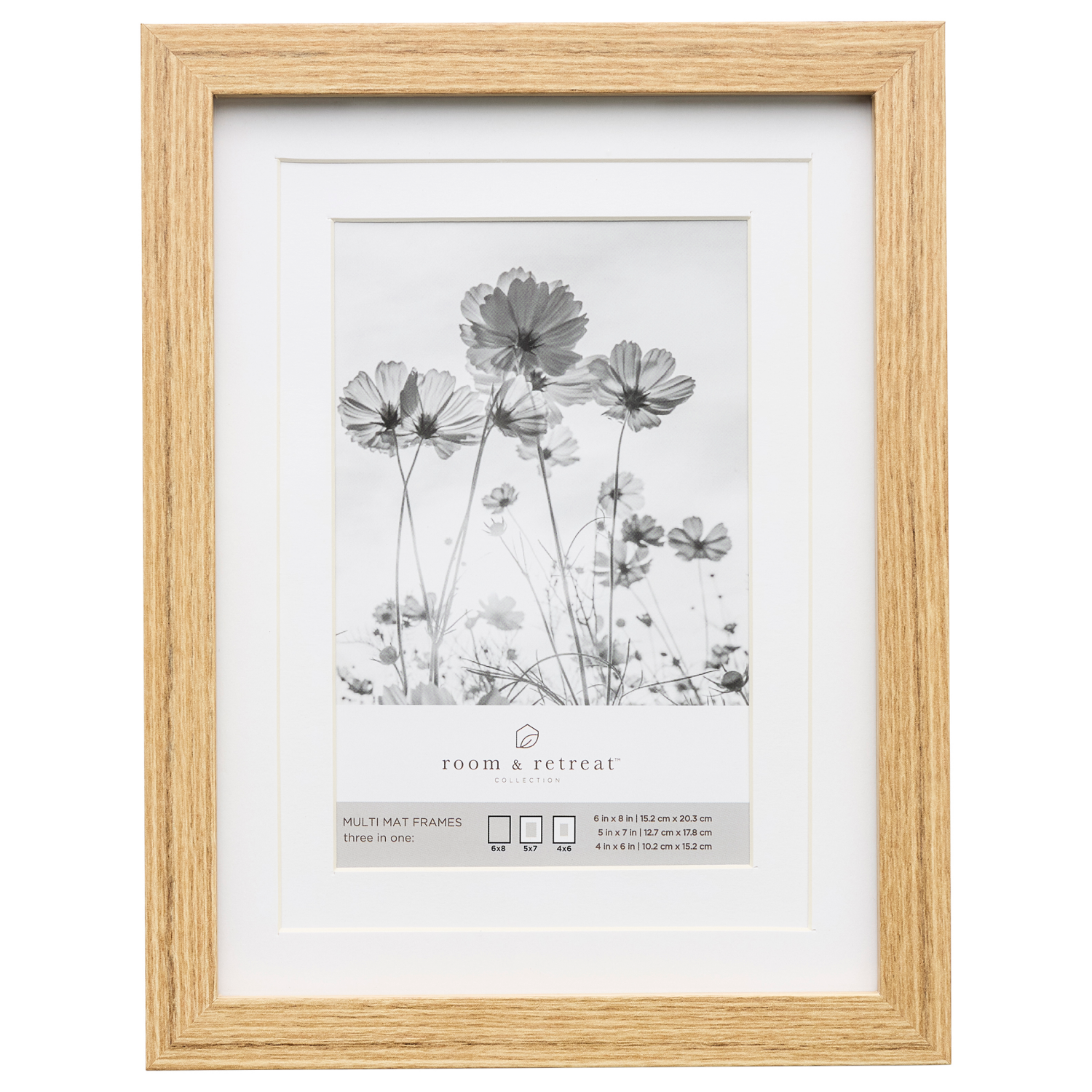 slide 4 of 4, ROOM & RETREAT RR 6x8 Multi Mat Natural Matted to 3.5x5, 1 ct