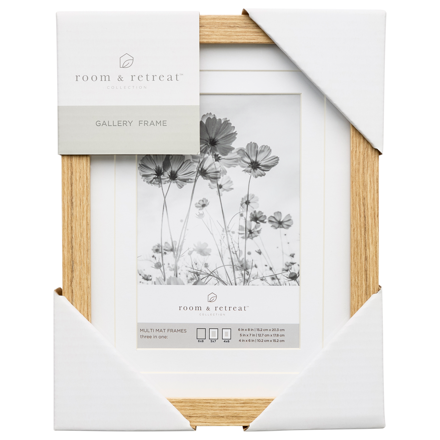 slide 1 of 4, ROOM & RETREAT RR 6x8 Multi Mat Natural Matted to 3.5x5, 1 ct