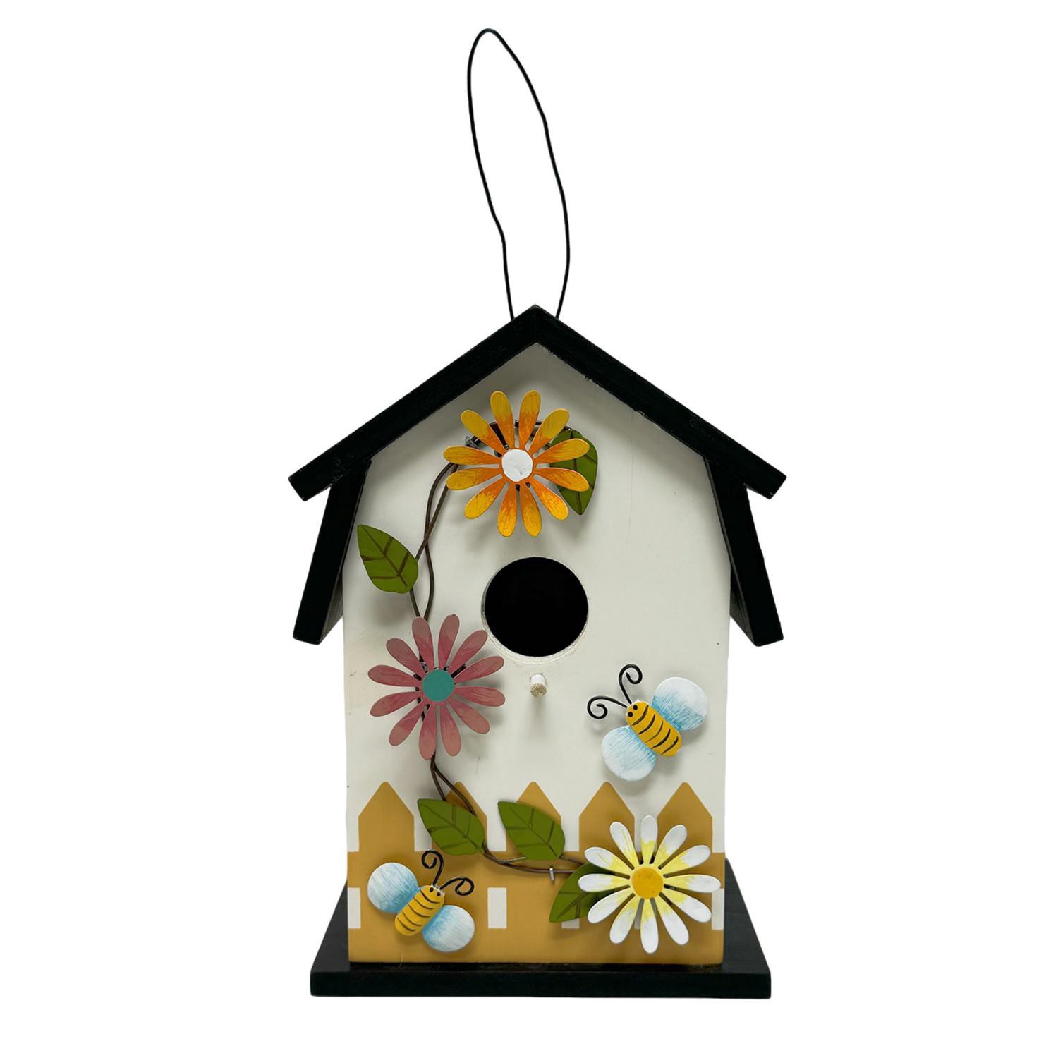 slide 1 of 1, ROOM & RETREAT Meijer Wooden Birding Decor Flower, 8.94 inh