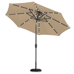 ROOM & RETREAT Rr 9' Solar Patio Umbrella Gilded Beige