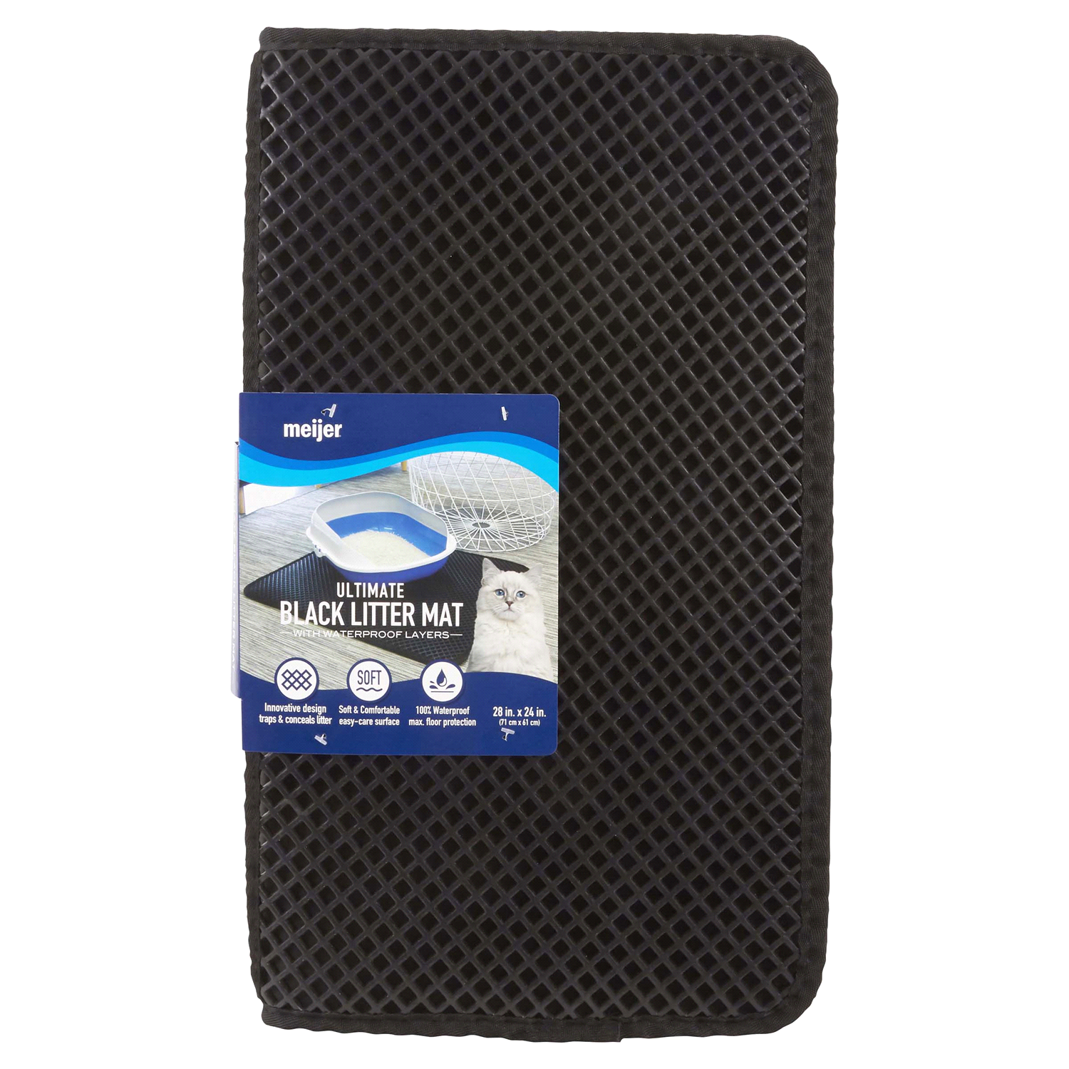 slide 1 of 2, Meijer Ultimate Pocketed Hole Litter Mat, 20 x 24, 24 in x 30 in