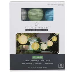 Room & Retreat Led Fabric Lantern Lights, 10 Count