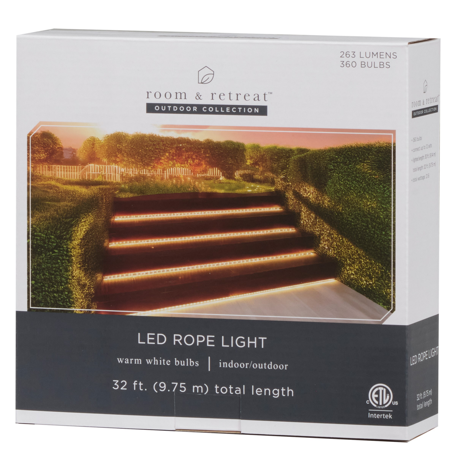 slide 2 of 2, Room & Retreat Led Rope Light, 30 Feet, 30 ft