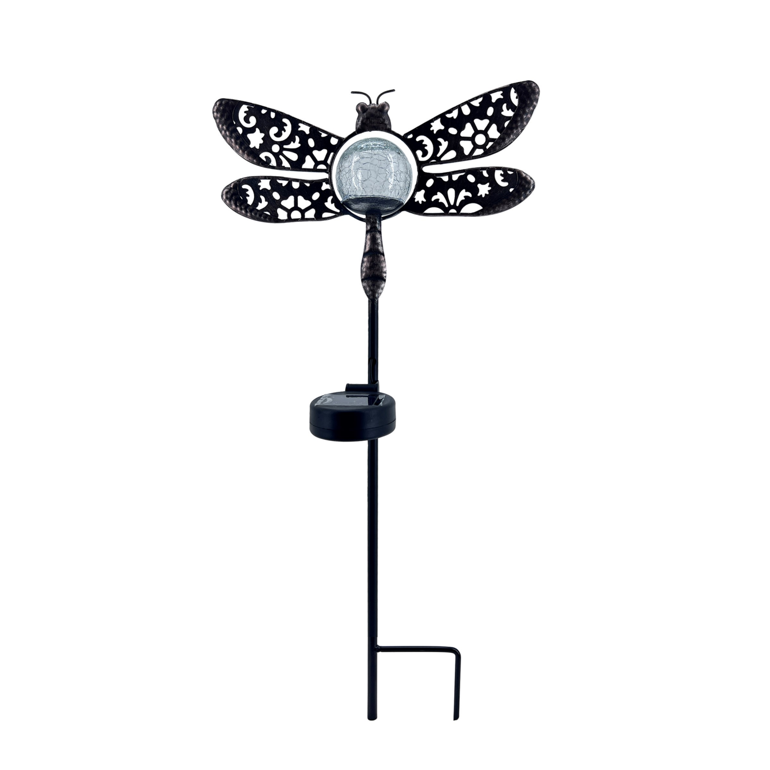 slide 3 of 3, ROOM & RETREAT Rr Solar Butterfly & Dragonfly Yard Stake 2 Ast, 20.25