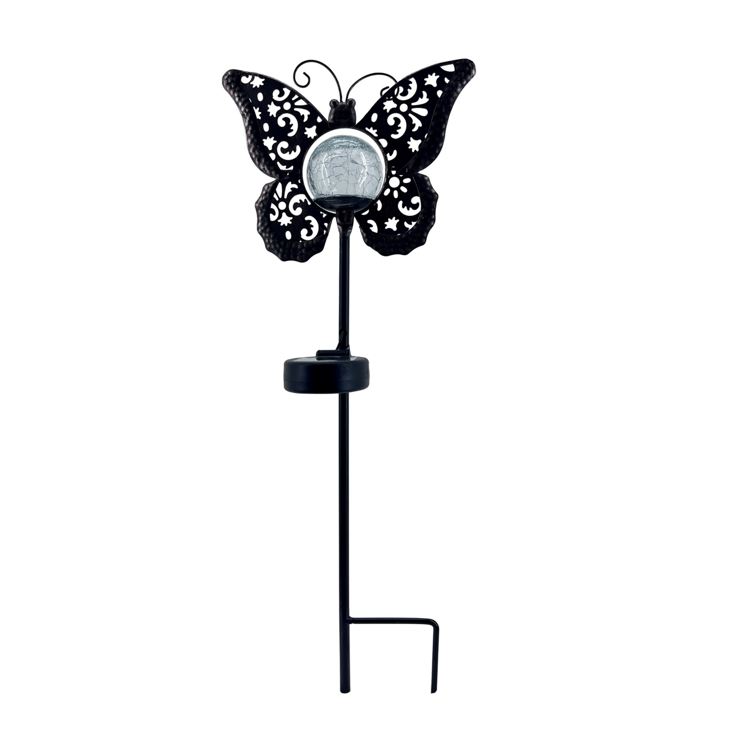 slide 2 of 3, ROOM & RETREAT Rr Solar Butterfly & Dragonfly Yard Stake 2 Ast, 20.25