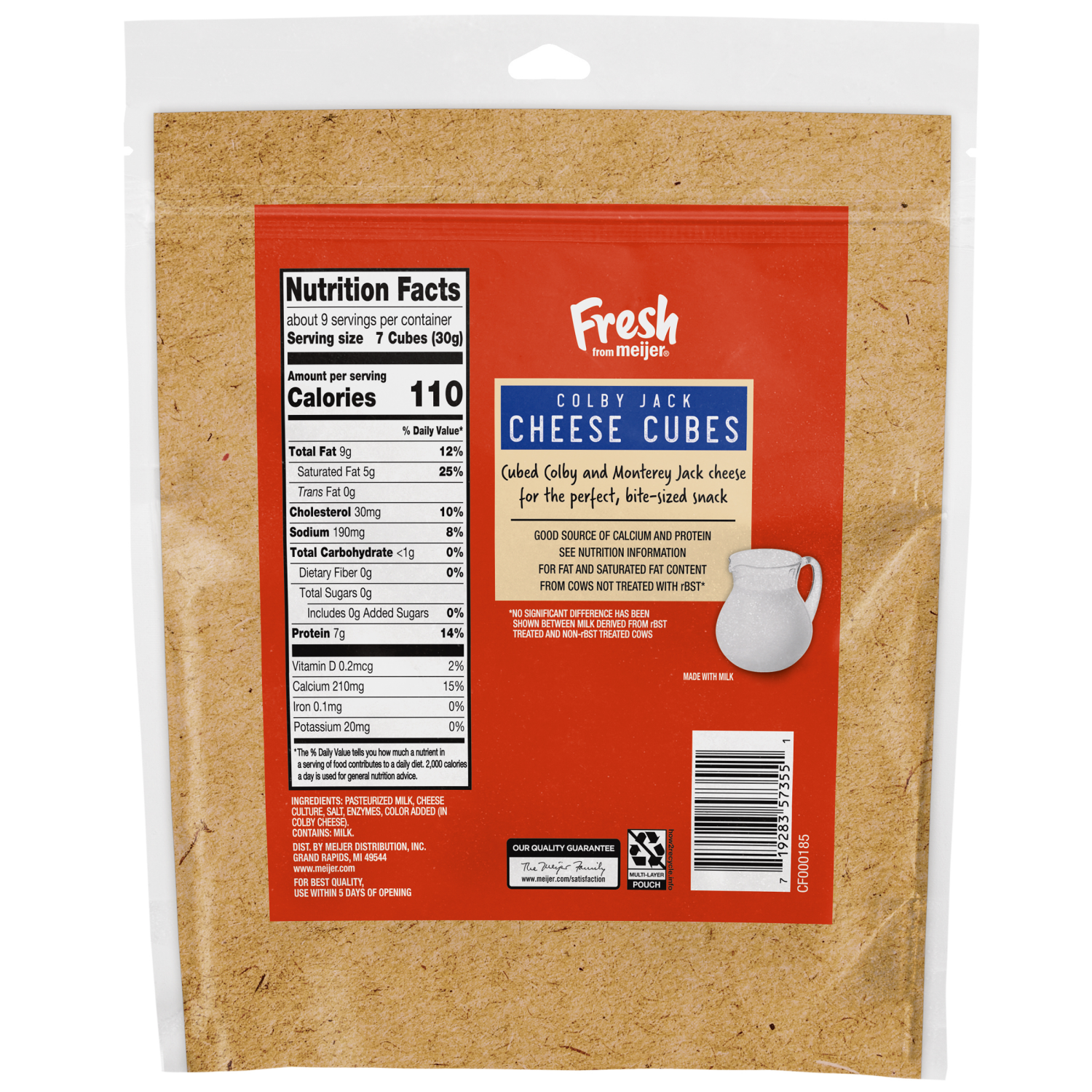 slide 2 of 2, Fresh from Meijer Colby Jack Cheese Cubes- 10 oz, 10 oz