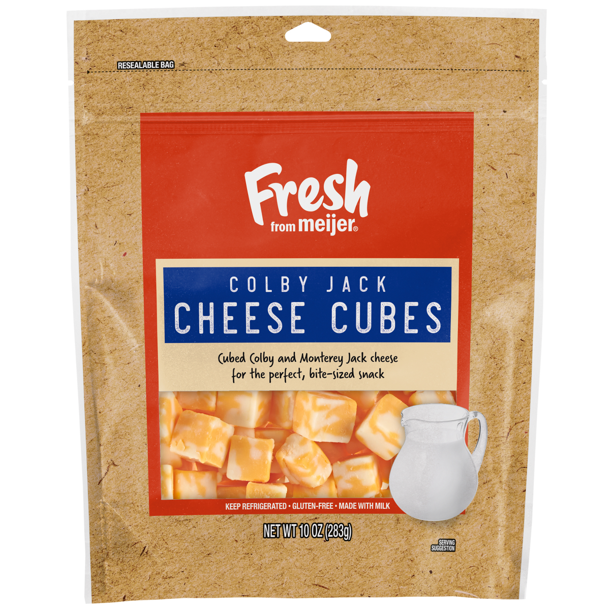 slide 1 of 5, Fresh from Meijer Colby Jack Cheese Cubes, 10 oz