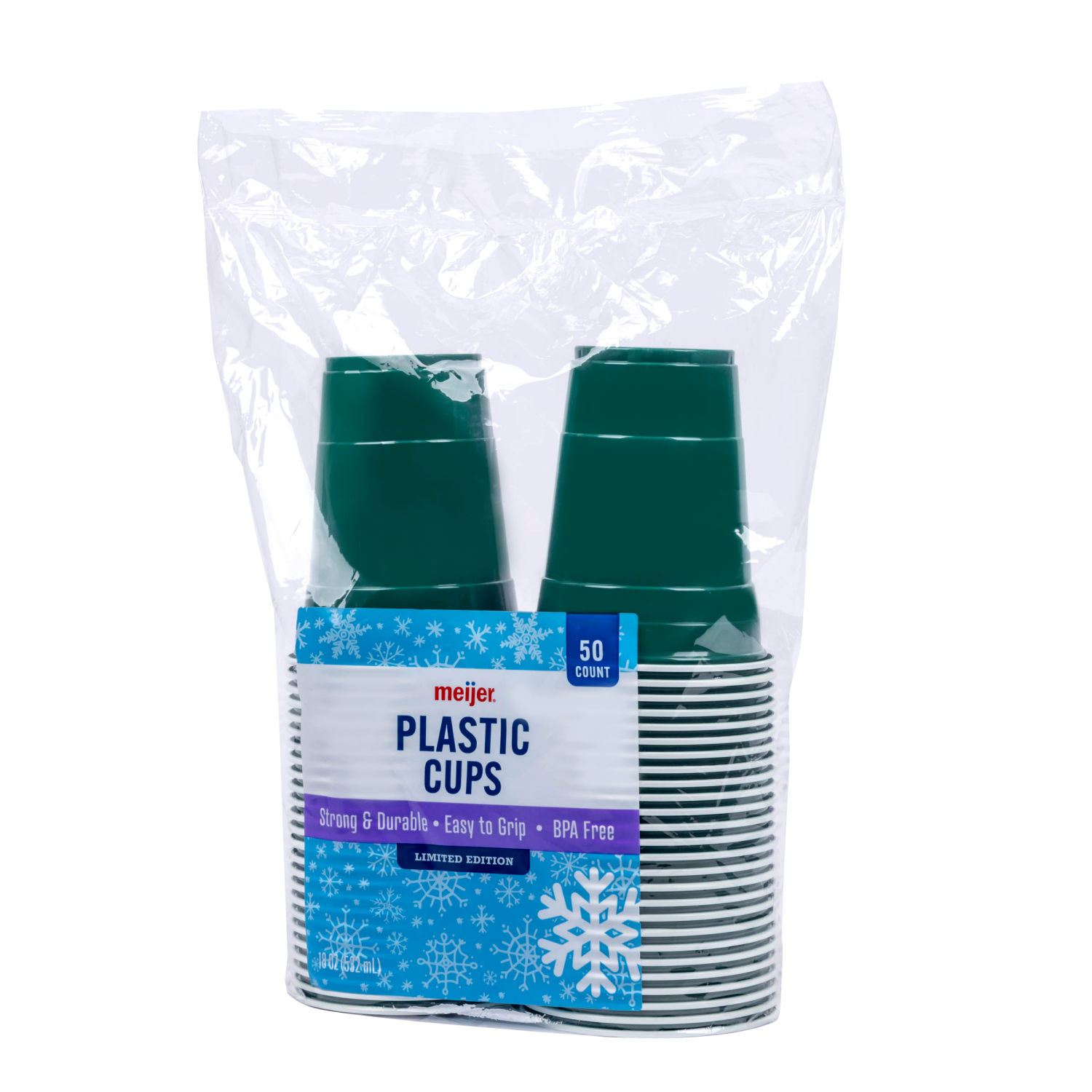 slide 6 of 8, Meijer Holiday Plastic Party Cups, 18 oz, 50 ct, 50 ct; 18 oz