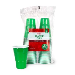 Meijer Holiday Plastic Party Cups, 18 oz, 50 ct