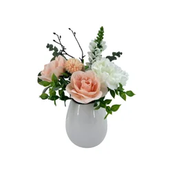 ROOM & RETREAT Rr Faux Floral Arrangement Peach
