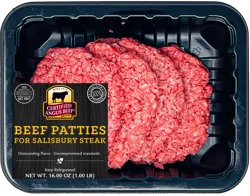 Certified Angus Beef Salisbury Steak Beef Patties, 4 CT, 1 Lb.