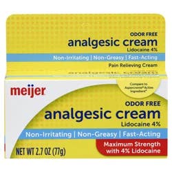 Meijer Analgesic Cream With Lidocaine