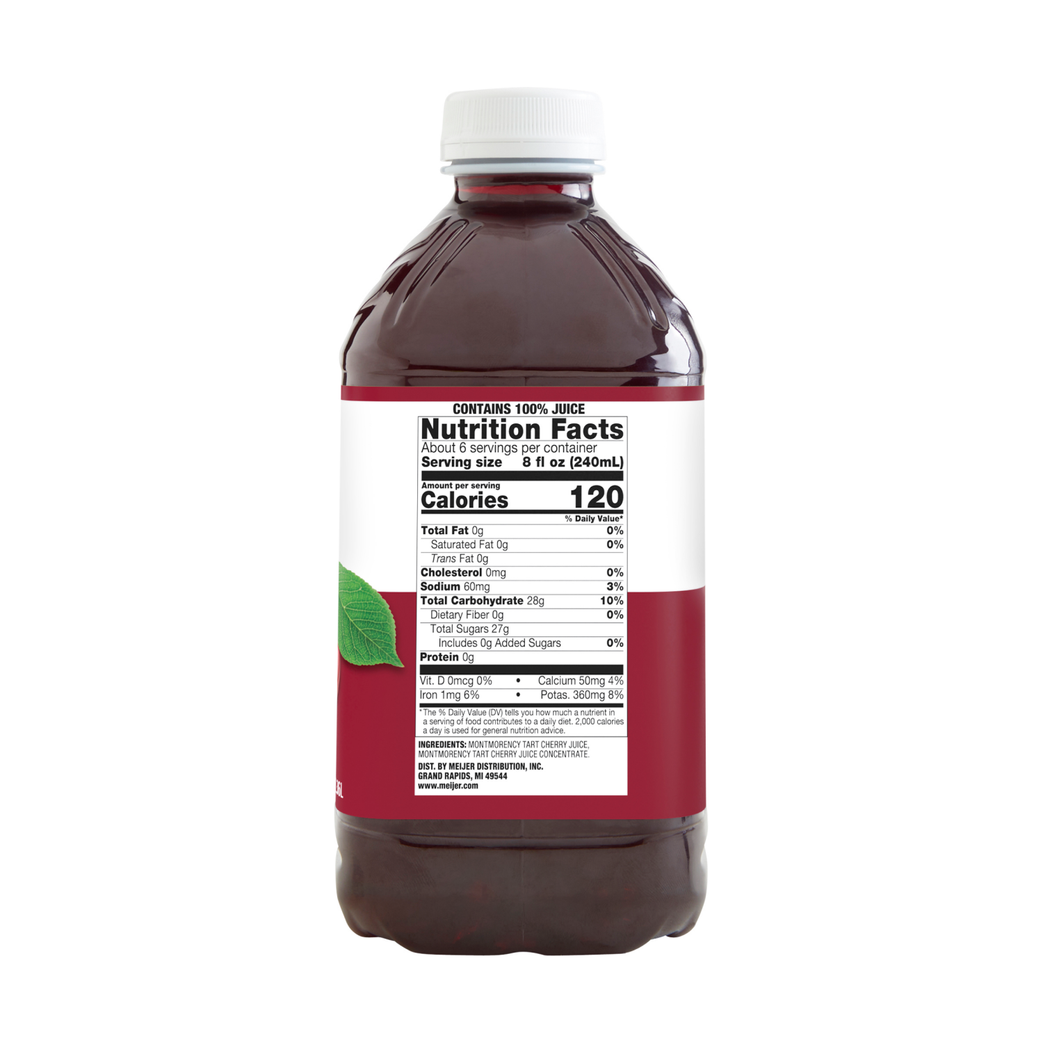 slide 4 of 4, Meijer Tart Cherry Juice, 46 oz, 46 oz