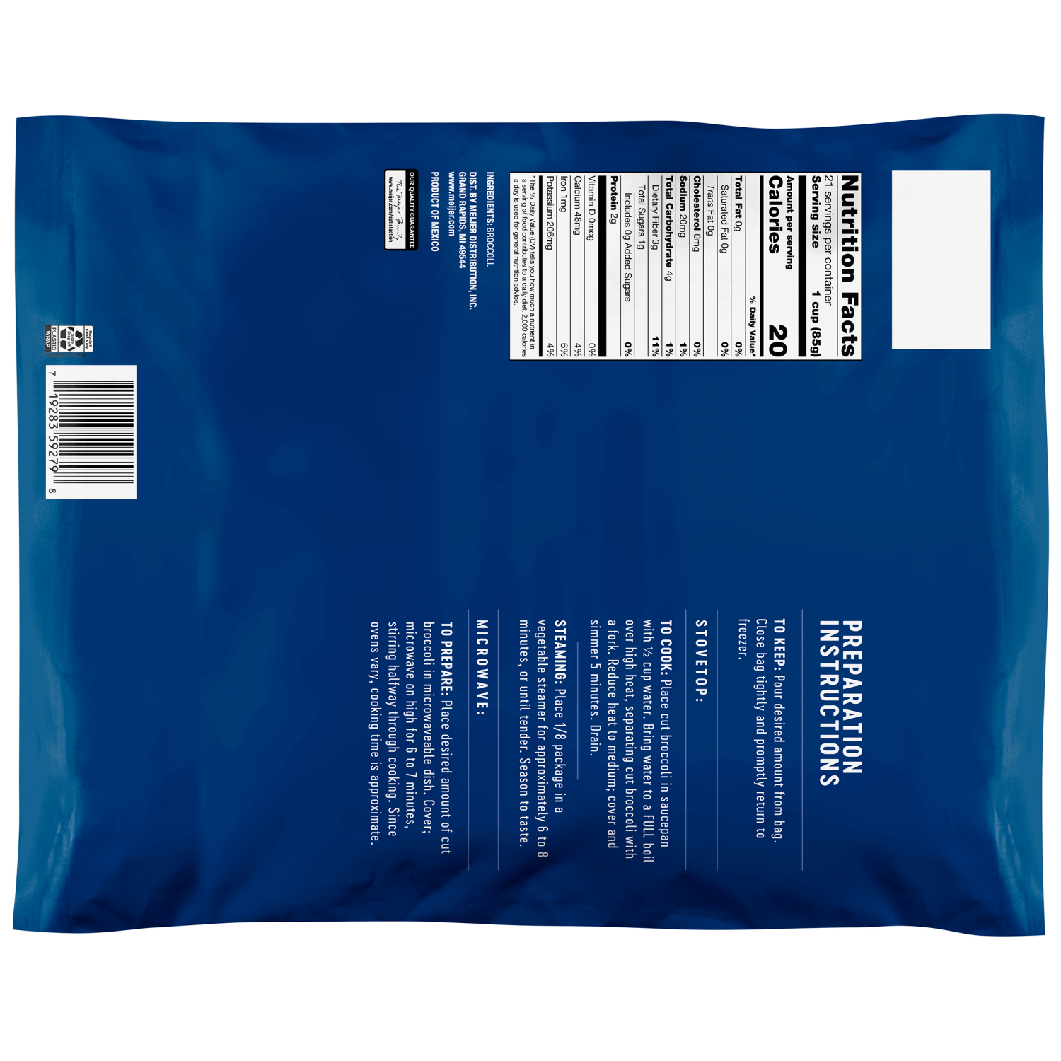 slide 2 of 2, Meijer Broccoli Cuts, 64 oz