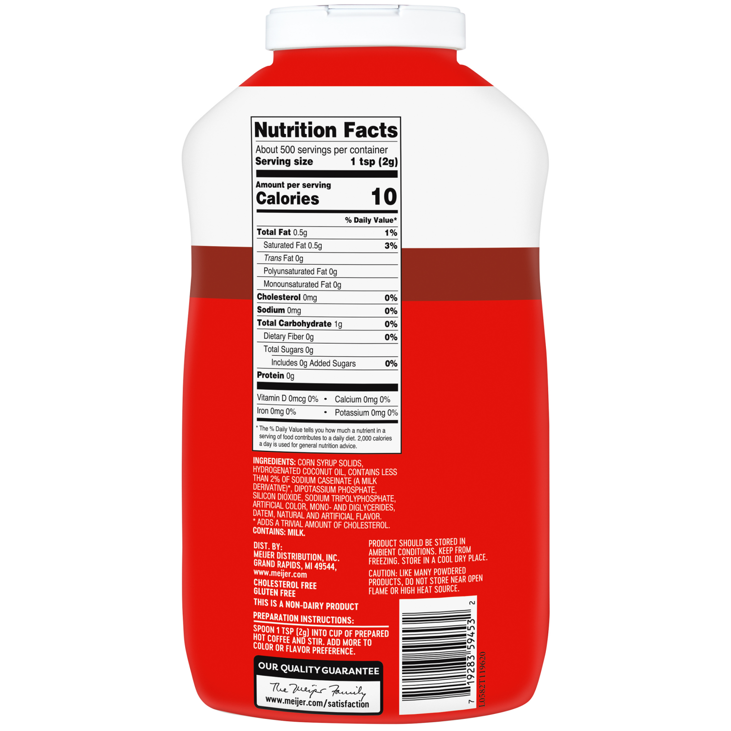 slide 2 of 2, Meijer Non-Dairy Original Coffee Creamer, 35.3 oz