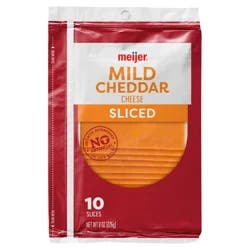 Meijer Sliced Mild Cheddar Cheese