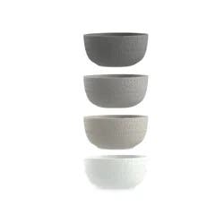 Room & Retreat Set of 4 Polypropylene Cereal Bowls, 6 in